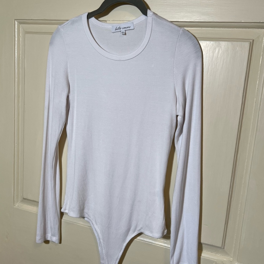 BETRO SIMONE White Long Sleeve Bodysuit